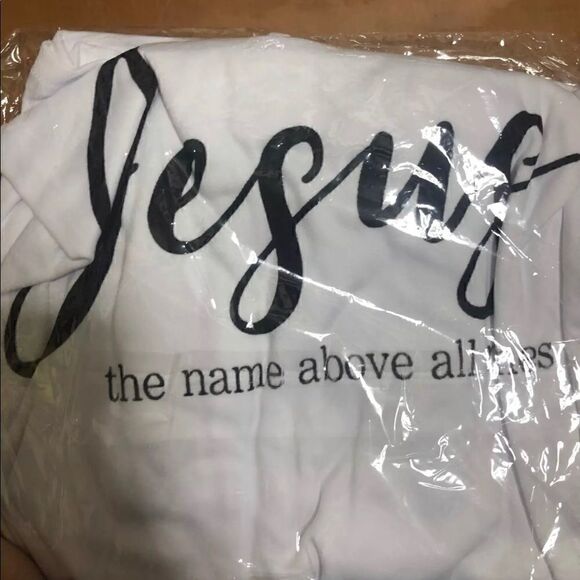 ⭐️Brand New Large White Jesus Printed T-shirt Women - Picture 4 of 6